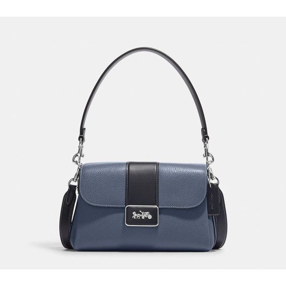 COACH GRACE Convertible Shoulder Bag Chambray Pebbled Leather CH207 NWT $450 - Picture 10 of 14